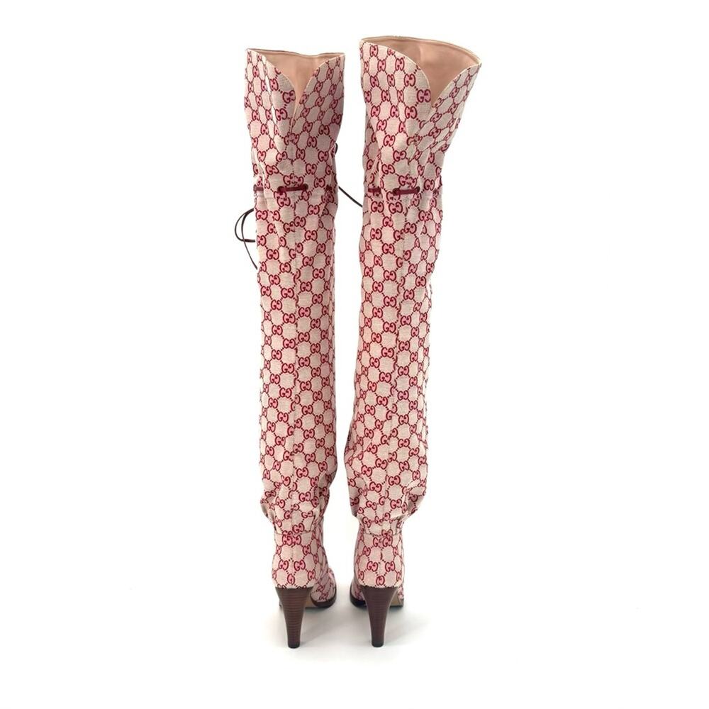 NEW Gucci Lisa GG Monogram Slouch Thigh High Boots 39 - Picture 5 of 10